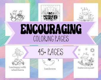 Motivating & Encouraging Saying to Color - Motivational Quotes - Inspiring Cat Coloring Pages - Word Search - Coloring Book Pages for Adults