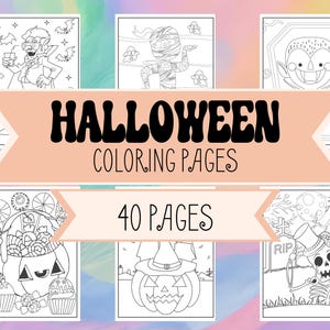 Halloween Coloring Book Pages for Children and  Adults - Creepy, Spooky & Kid Friendly Halloween - Witches, Zombies, Vampires, Pumpkin +More