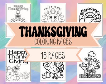 Thanksgiving Coloring Pages, Turkey Printable for Thanksgiving - Turkey Coloring Pages for Kids - Download and Print PDF Happy Thanksgiving!