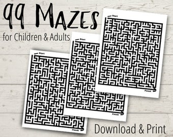 99 Mazes for Children & Adults - 99 Maze Adventures