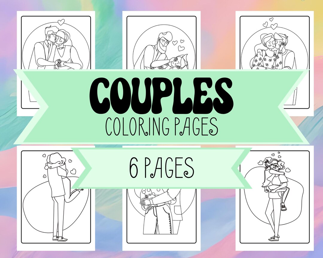 Couples Coloring Pages Lovers, Couples, Valentine's Day Coloring