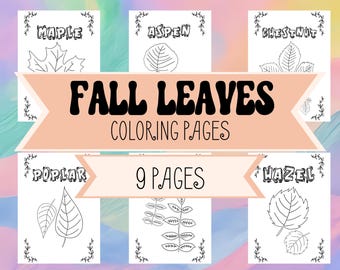 Fall Leaf Coloring Pages - Learn Leaves & Trees with these Learning and Coloring pages for Kids - Great for Fall Activities in the Classroom