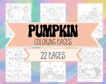 Pumpkin Coloring Pages for Kids - Kids Halloween Activity - Download & Print - Halloween Coloring Pages - Spooky Jack-O-Lantern - Pumpkins