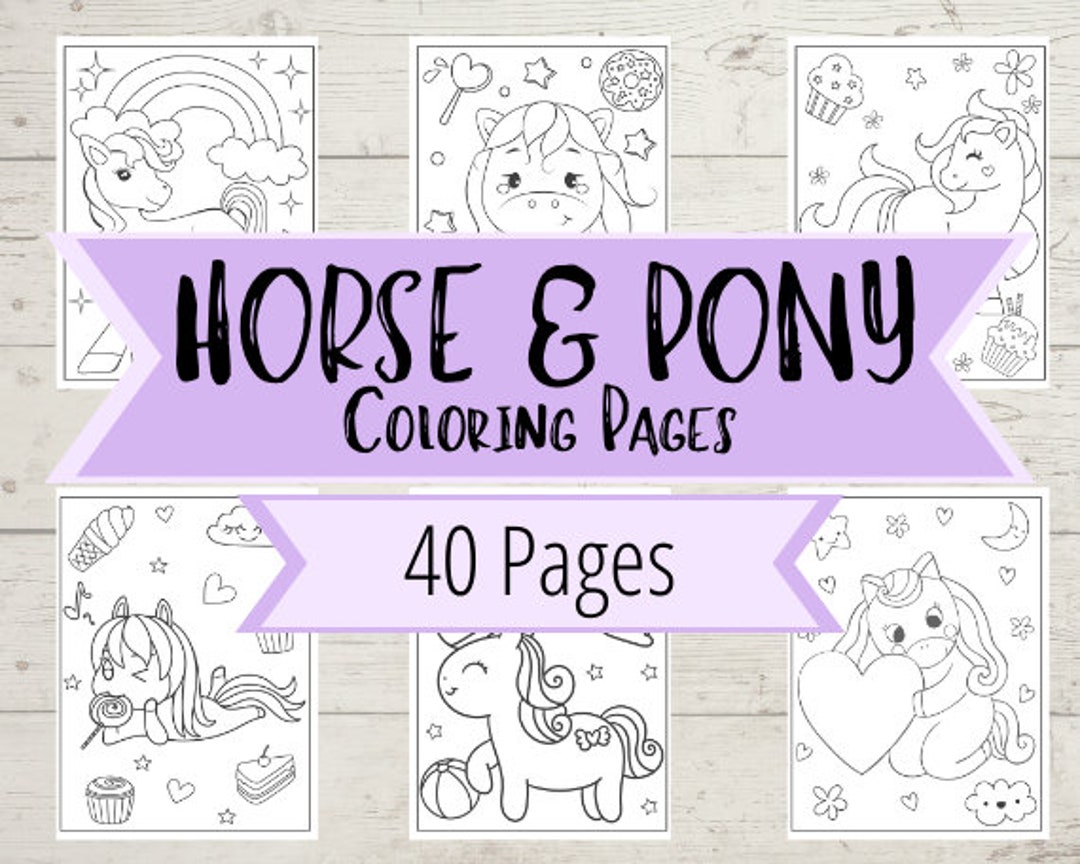 Horse &amp; Pony Coloring Pages - Printable Coloring Pages for Boys, Girls ...