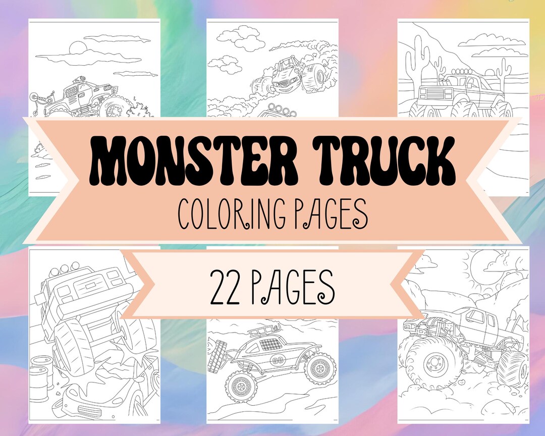 Monster Truck Coloring Pages for Kids an Adults - Monster Trucks Going ...
