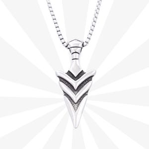 Stainless Steel Arrowhead Pendant Necklace Jewerly With Chain