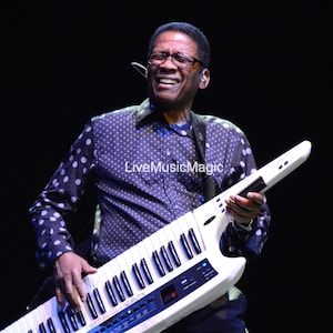 Herbie Hancock performing live. Limited Edition Concert Print.