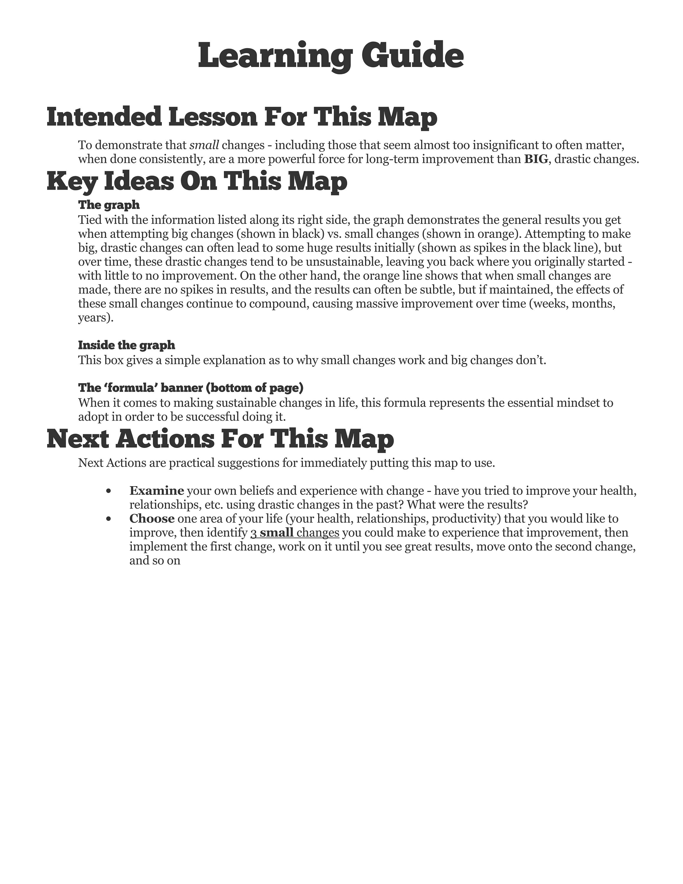 Small Changes Vs Big Changes Poster Etsy