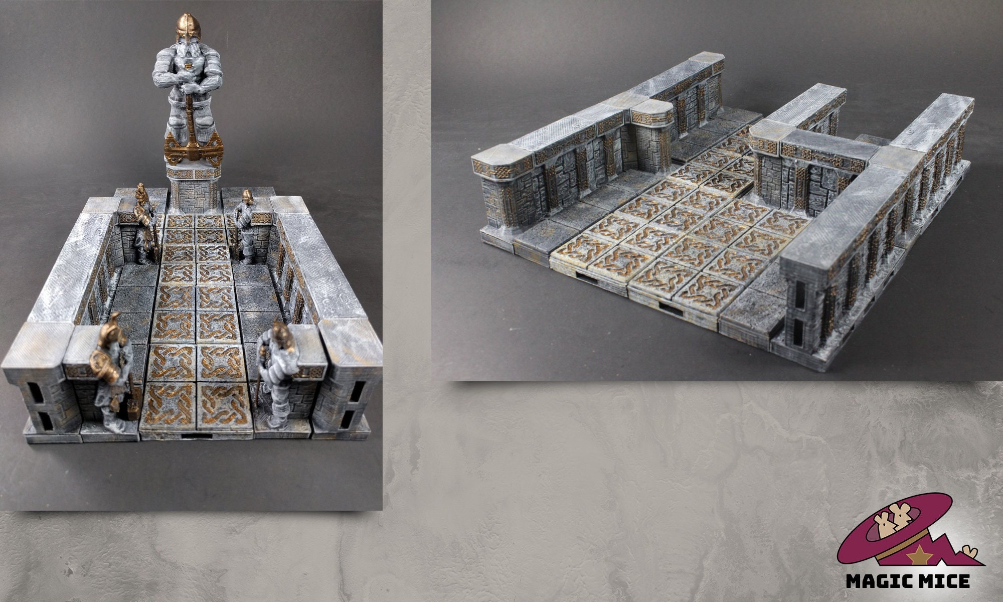Fireplace & Throne Miniature Terrain Set: 28/32/38mm Fantasy RPG Mini for Dnd, TTRPG - UK