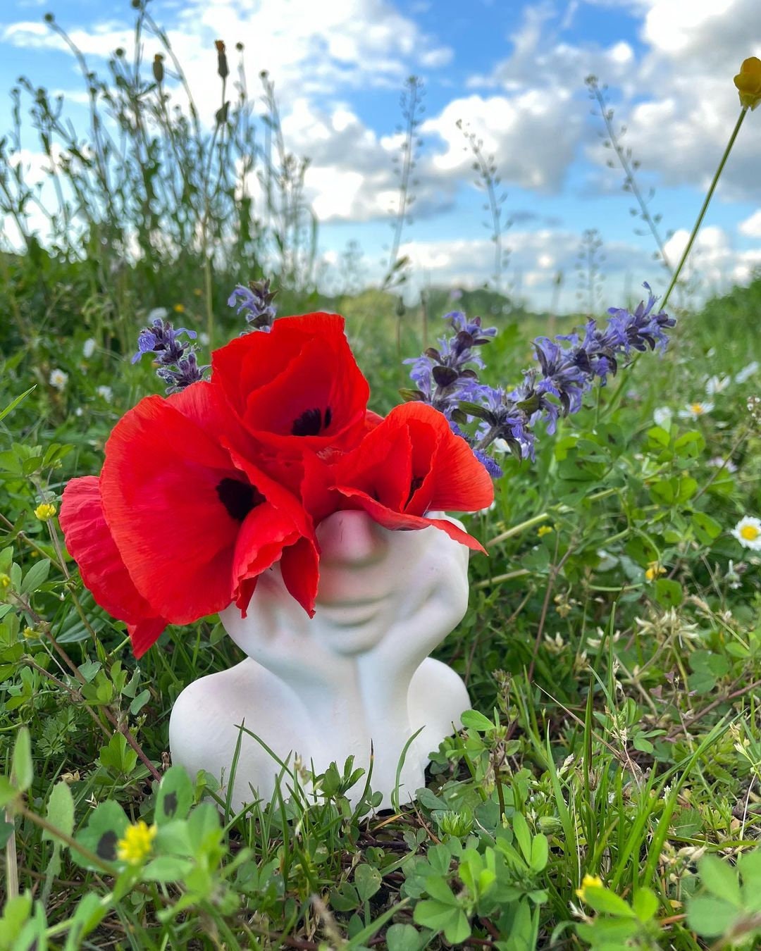 Half Face Vase Face Sculpture Vase Small Decorative Vase Etsy