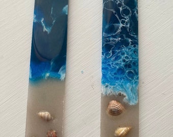 Ocean Resin bookmark