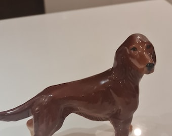 Vintage Melba Ware England Irish Setter - Vintage Porcelain Irish Setter by Melba Ware England - Vintage Ceramic Irish Setter Figurine