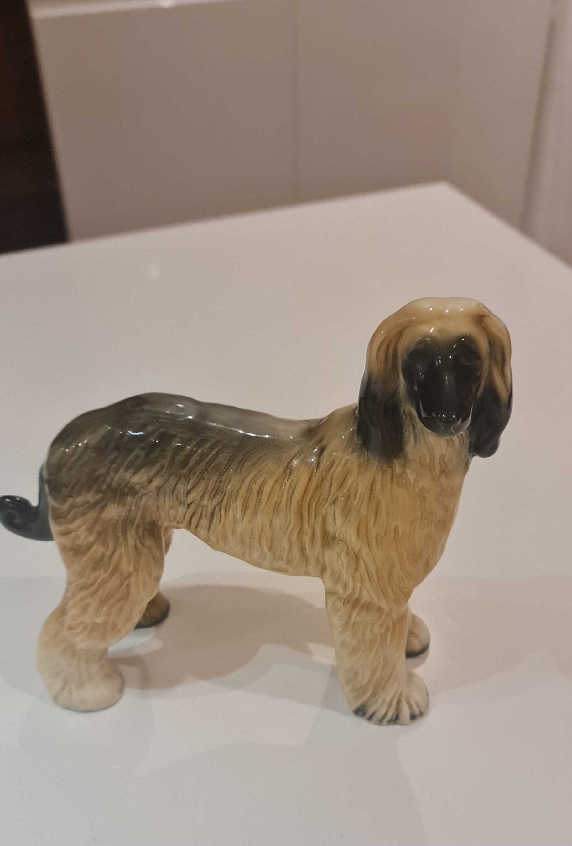 Afghan Hound Dog Pet Animal Ceramic Figurine Ornament Collectable Home Decor