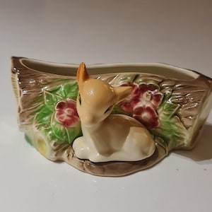 Vintage Hornsea 18 / Fauna Royal bambi Vase/  Hornsea Fauna Pottery / Hornsea bambi /  Planter / Collectable / Hornsea Fauna Ceramic