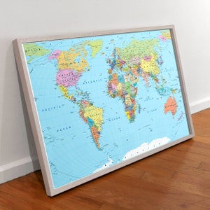 Carte exécutive du monde National Geographic : impression de qualité artistique