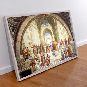 The School of Athens Poster Wall Art, The School of Athens Paint Reproduction Print, Large Poster Art for Room Decor.