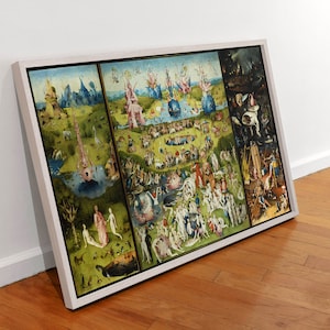 The Garden of Earthly Delights By Hieronymus Bosch Canvas Print Wall Art, The Garden of Earthly Delights Poster Print.