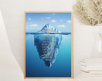 Success Iceberg Motivation Canvas Art Print