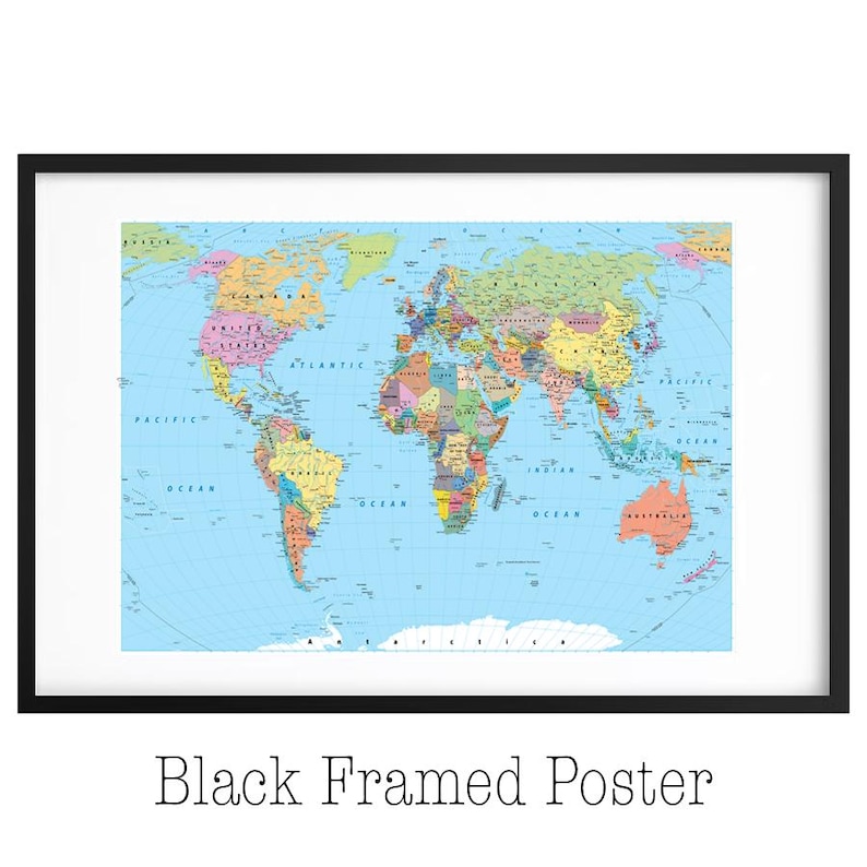 National Geographic World Executive Map: Art Quality Print Bild 10