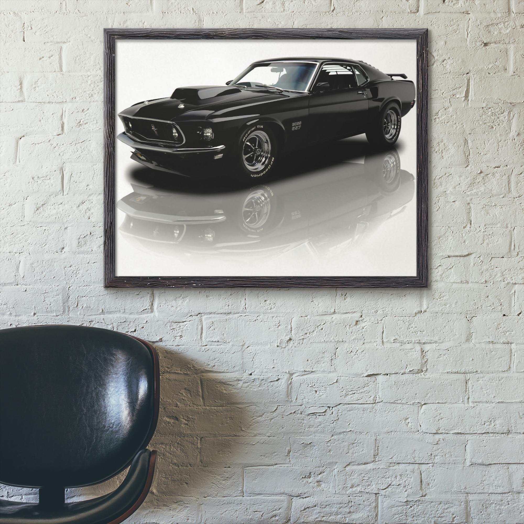 1969 Ford Mustang Boss 557 Canvas Art Print - Etsy