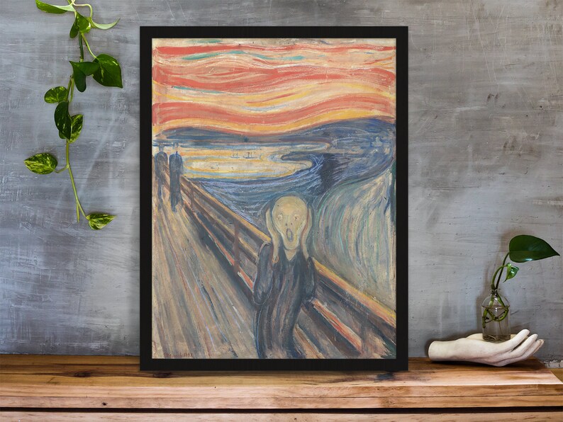 The Scream by Edvard Munch Canvas Print: Expressional Wall Art - Etsy
