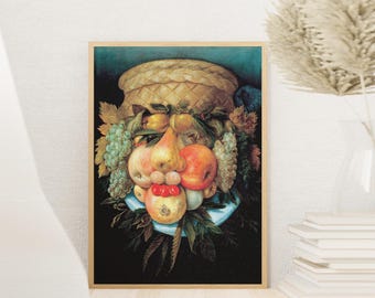 Arcimboldo Fruit Head Canvas Print: Italian Renaissance Art