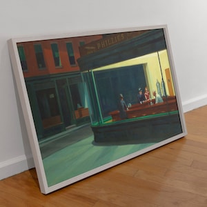 Nighthawks by Edward Hopper Poster Wall Art, Edward Hopper 1942 Poster Print Art, Edward Hopper Wall Decor Print, Edward Hopper Poster.