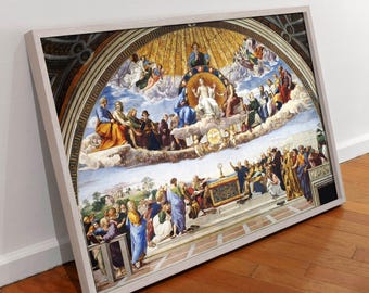 The Disputation of the Holy Sacrament by Raphael: Renaissance Poster Print