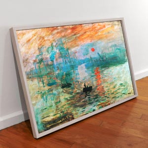 Impression, Sunrise by Claude Monet Fine Art Print, Seascape Poster Print, Impressionist Artwork Wall Art, Nautical Wall Decor, Gift Idea.