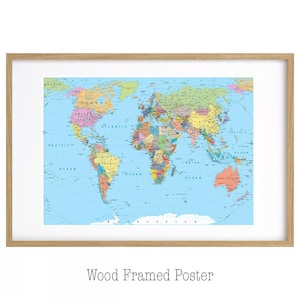National Geographic World Executive Map: Art Quality Print Bild 13