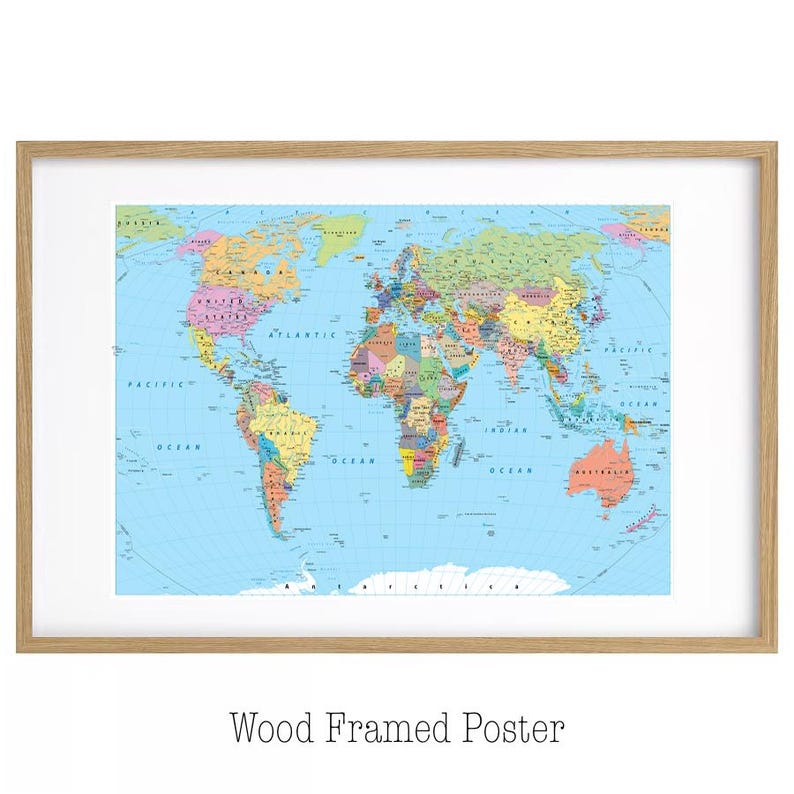 National Geographic World Executive Map: Art Quality Print Bild 13