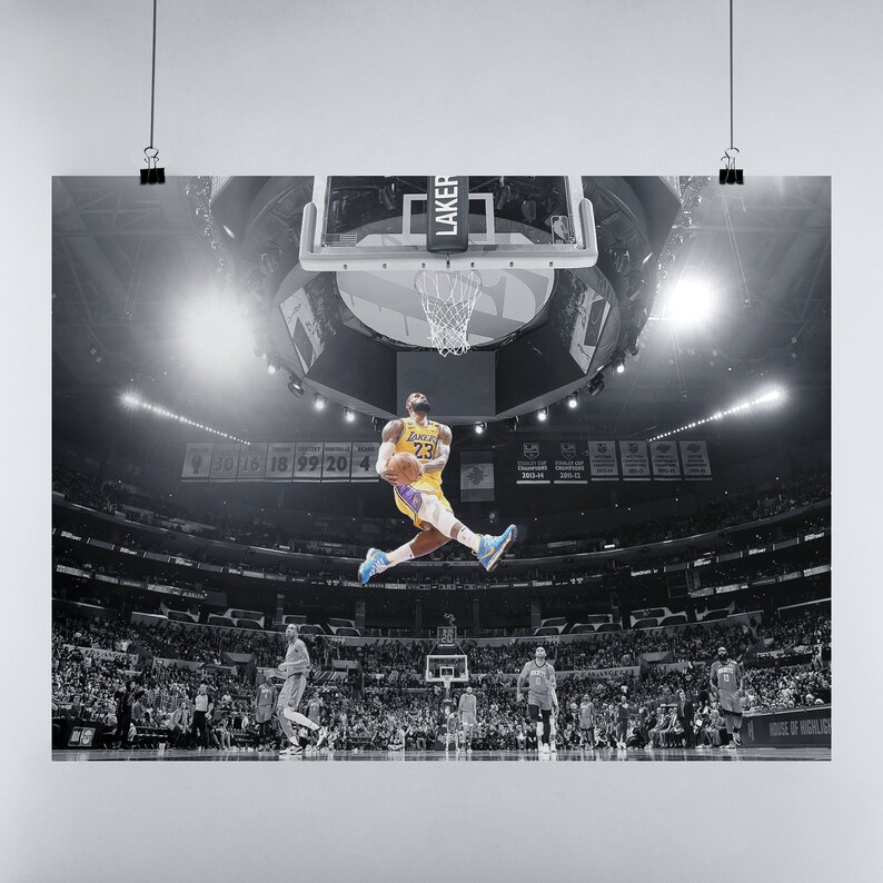 Lebron James Poster Wall Art Print Nba Star Lebron James High Quality Lebron James Poster Wall Art Print Nba Star Lebron James High Quality