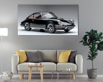 Porsche 911S Canvas Art Print: Classic Sports Car Wall Decor