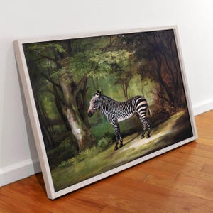 Zebra by George Stubbs Canvas Wall Art, Zebra Art Poster Print, Vintage Animal Wall Art, Exotic Forest Decor, Safari, African Animals Print.
