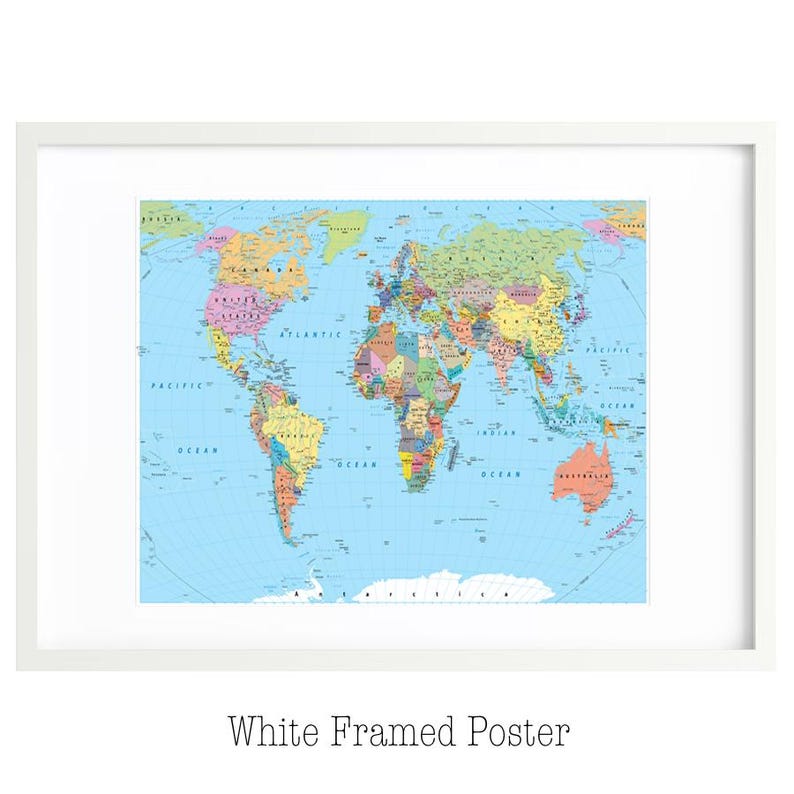 National Geographic World Executive Map: Art Quality Print Bild 12