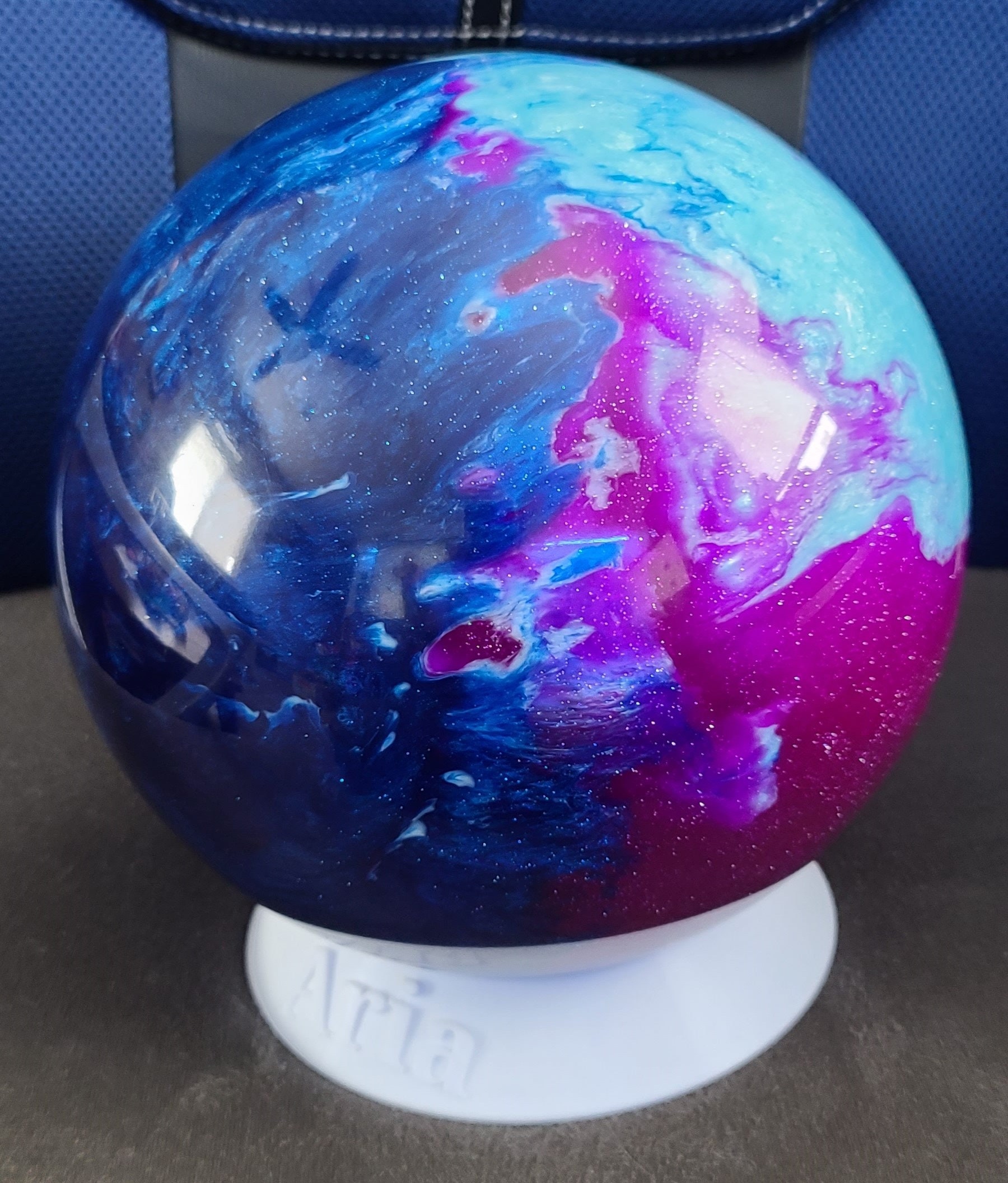Customized Bowling Ball Stand. I Can Customize the Name on the Holder
