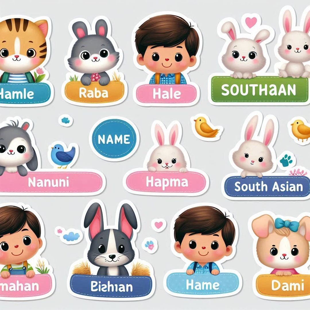 Colortouch Name Stickers for Children for School & Daycare (261 Pieces ...