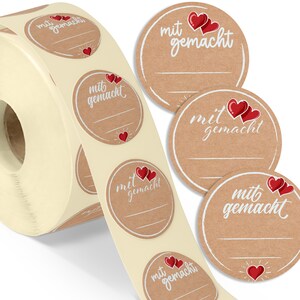 colortouch Etiketten Marmelade, 500 St Rund Handmade Aufkleber Zum Beschriften, Selbstklebend Homemade Sticker Geschenktüten Papiertüten