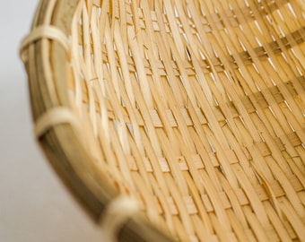 40 cm bamboo basket, bamboo kitchen sieve, herb basket, harvest basket, washable