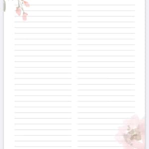 Digital Shopping List, Printable Shopping List, Editable Shopping List, Floral Shopping List, Grocery Shopping List, Digital Grocery List