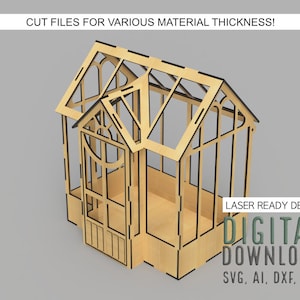Mini estufa interna / Terrário / Caixa de flores SVG, DXF, AI digital baixar arquivo vetorial corte a laser, glowforge, circuito