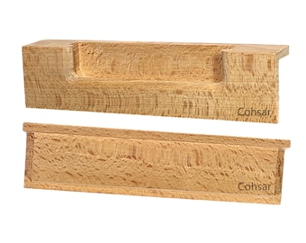 Wooden recessed door handles for modular furniture