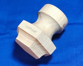 Hexagon shape wooden curtain finials