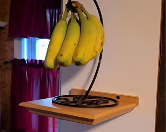 Handmade Beech Wood Floating Shelf: Modern Wall Mounted Plant Shelf