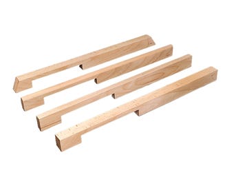 Long Wooden door handles for cabinet , cupboard  door, drawer pull and kitchen sanded not polished , long handles