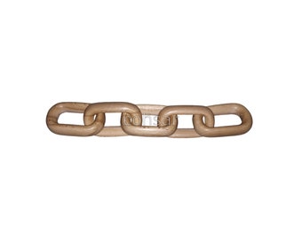 Handmade Wooden Link Chain - Natural Wood Decorative Chain for Home, Gifts, and Events