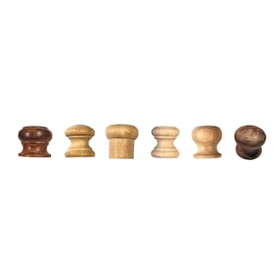 Pack of 20 pcs, Sanded wooden round knobs for drawer, kitchen