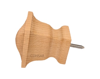 Beech Wood Finials: Square Post Caps, Stair Railing Decor