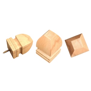 Beechwood Post Cap Finial: Gothic Stair Railing Decor