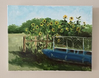 Original Impressionist Landscape Oil Painting - 14" x 11"